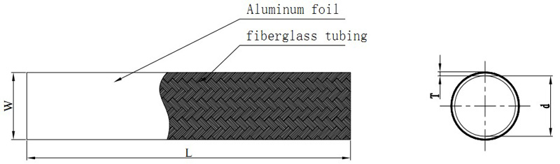 Aluminum Heat Reflect Fiberglass Sleeving