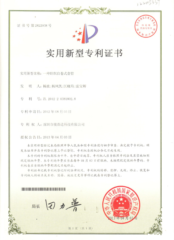 Patent Certificate