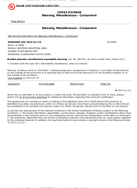 UL Certificate